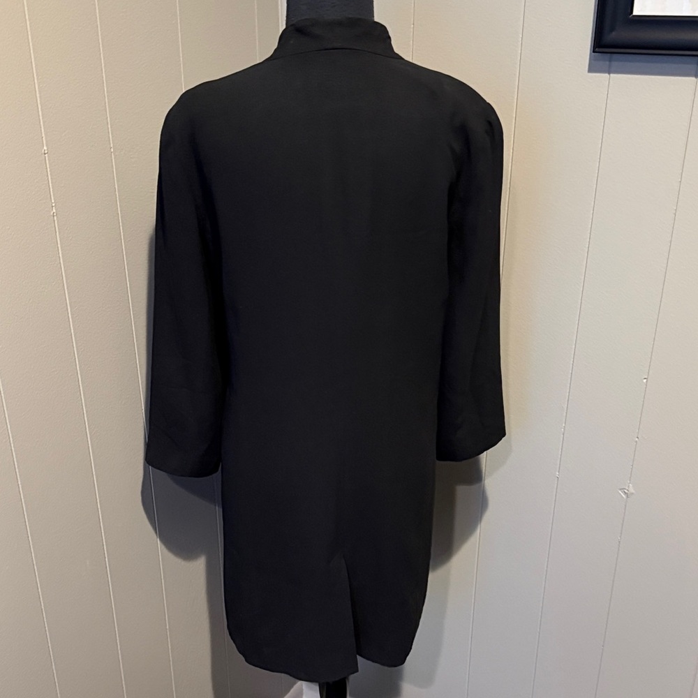 B25 Eileen Fisher Black Women's Small Jacket Minimalist Preppy Office - Picture 5 of 8